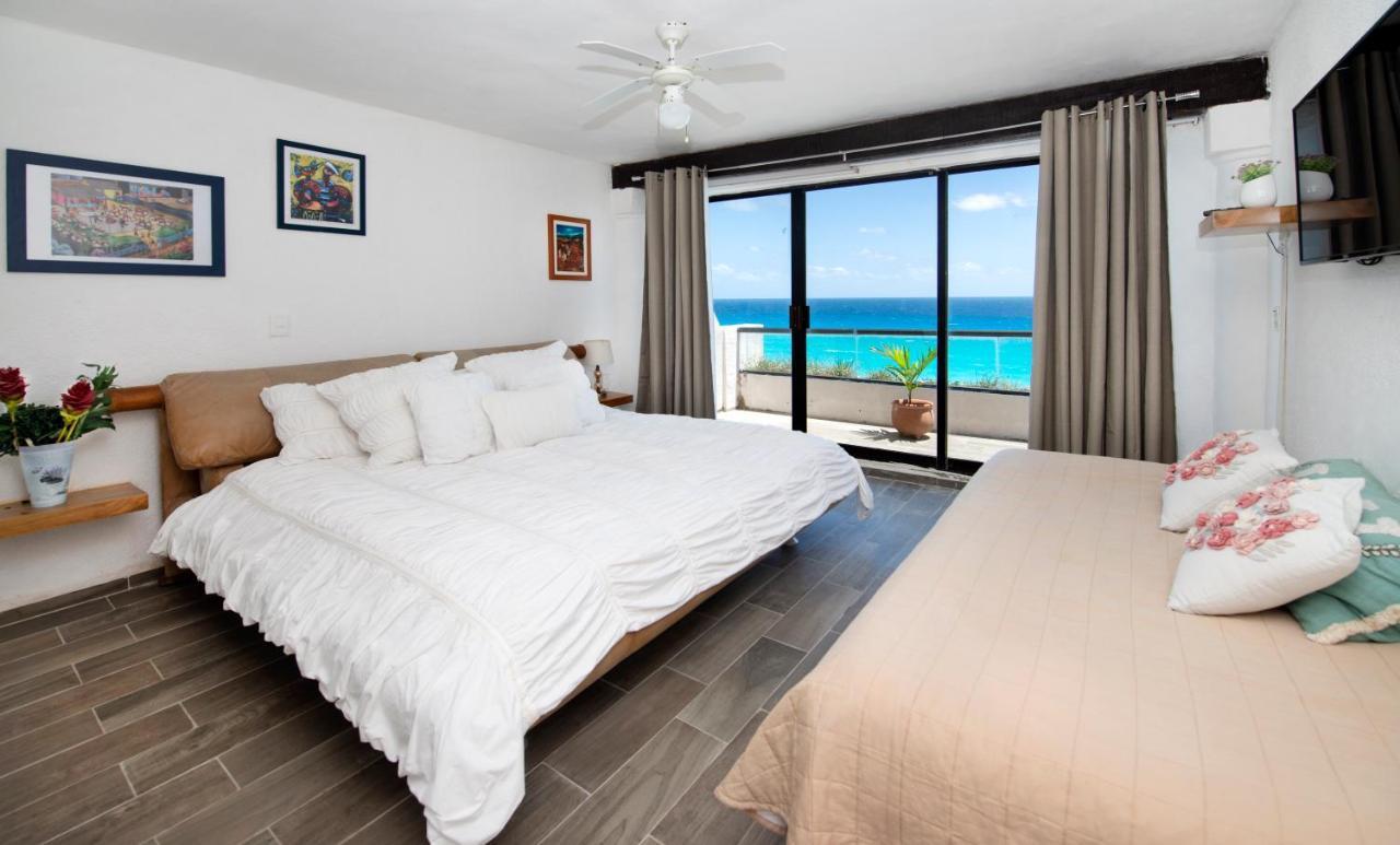 Cozy Ocean Front Penthouse At Marlin Beach Cancún Exterior foto